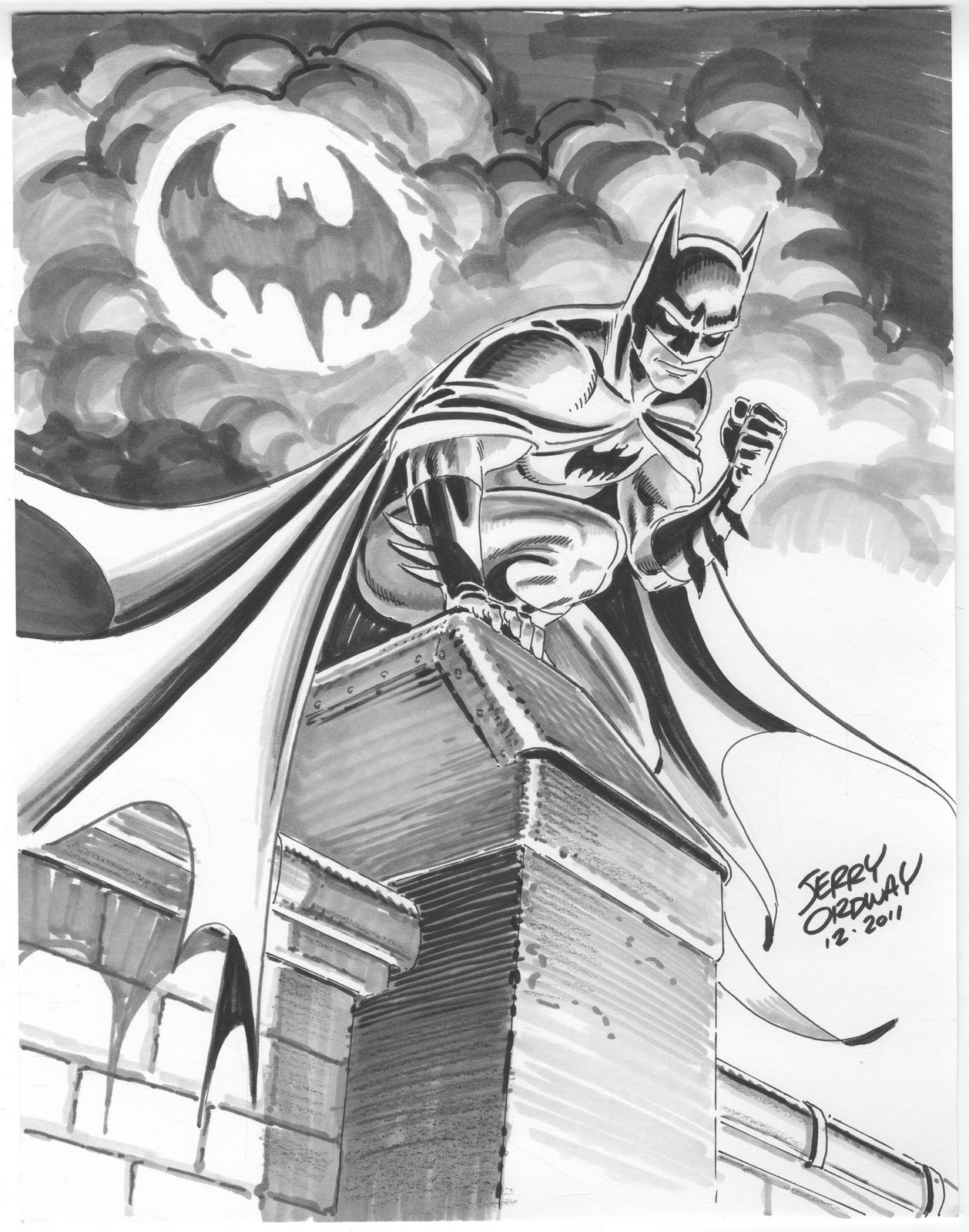1258x1600 Ordster's Random Thoughts Batman Tonal Drawing With Copic Markers