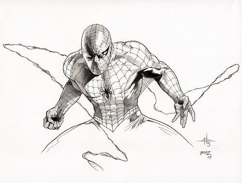 500x377 Spider Man By Gabriele Dell'Otto (Original Tonal Pencils) Andy