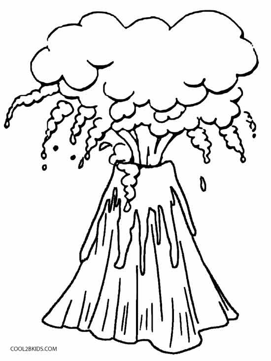 550x733 Printable Volcano Coloring Pages For Kids Cool2bkids