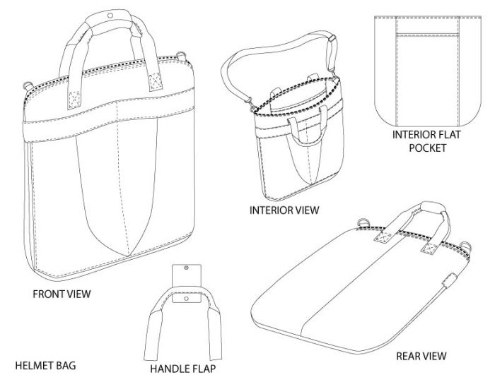 Tote Bag Technical Drawing at GetDrawings | Free download