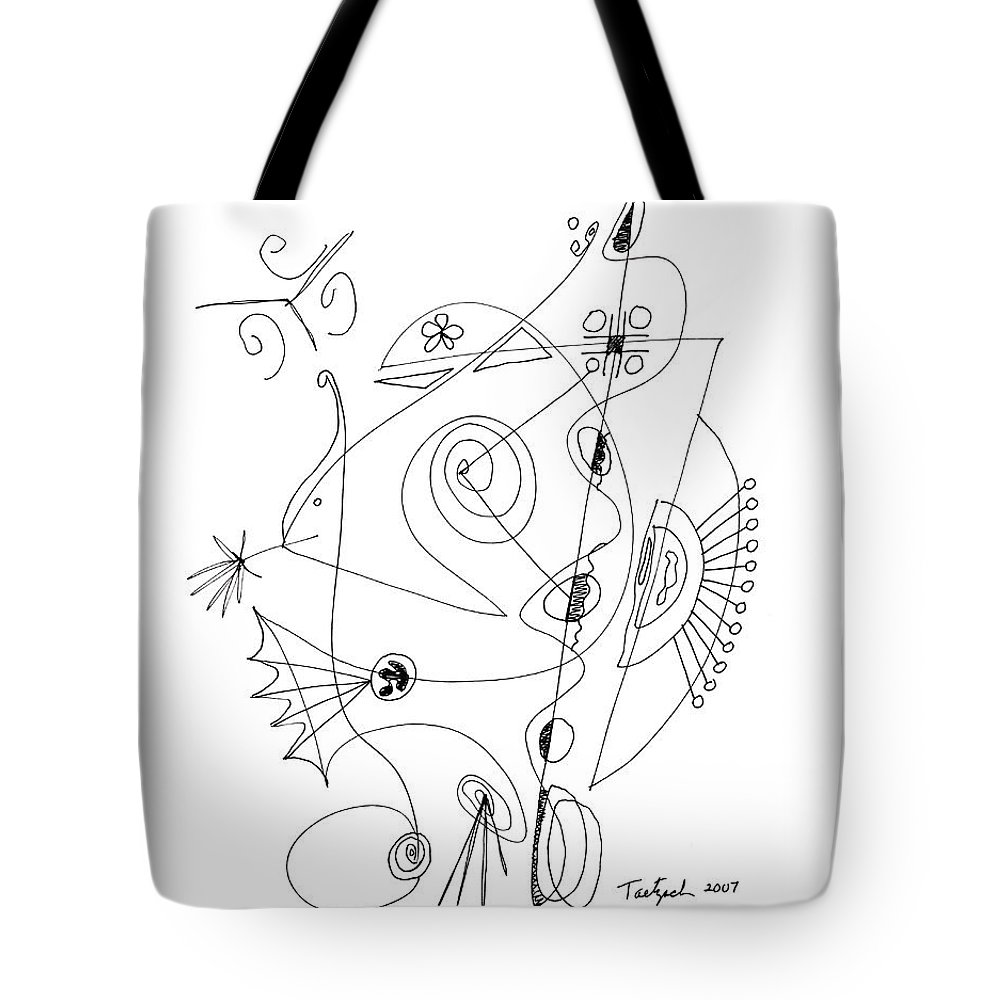 1000x1000 Modern Drawing 139 Tote Bag For Sale By Lynne Taetzsch