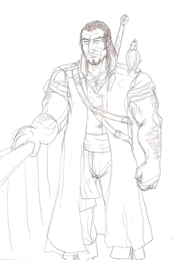 742x1076 Tough Adventurer Sketch By Spectorknight