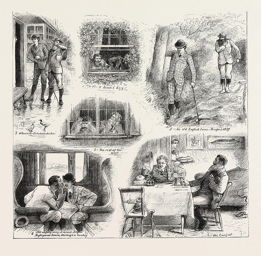 900x883 Memories Of A Walking Tour Drawing By English School