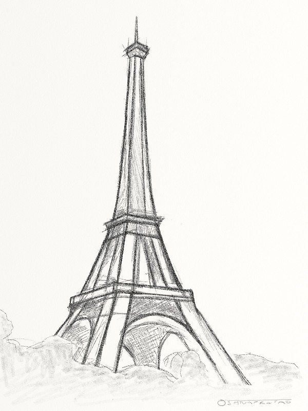 600x800 Eiffel Tower Quick Sketch Drawings, Sketches And Drawing Ideas