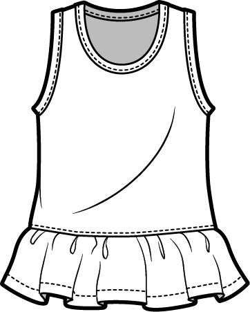 362x451 Peplum Vest Technical Fashion Drawing Sketches