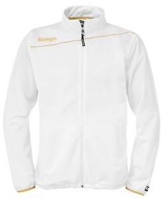 237x300 Kempa Kids Gold Sports Classic Full Zip Jacket Tracksuit Top White