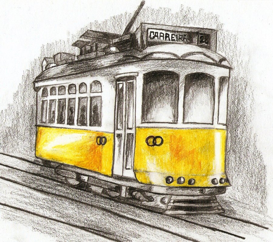 900x797 Tram Drawing, 900x797 Gt Pixel, For Your Desktop Background
