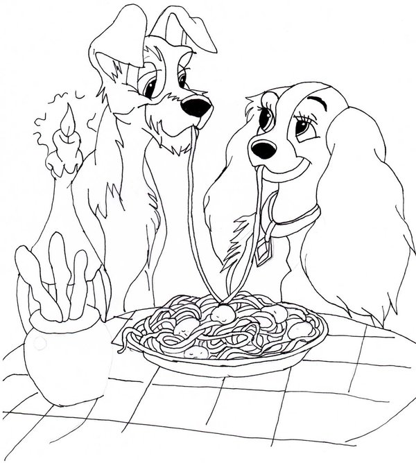 600x668 Lady And The Tramp Black White By Fakexfleur