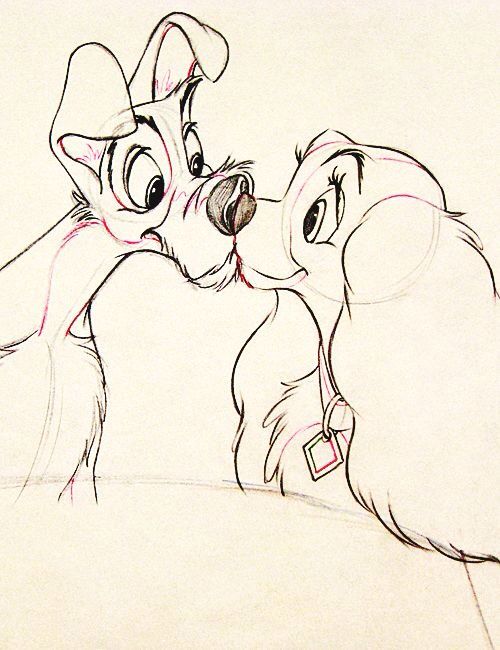 500x650 Lady And The Tramp Drawing Toons Draw, Sketches