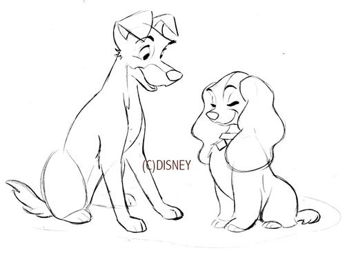 500x367 Gallery Lady And The Tramp Drawing,