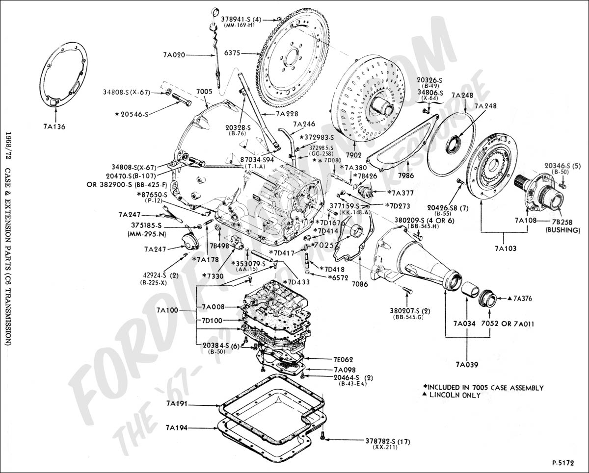1200x965 350 Automatic Transmission Parts Diagram Ford Truck Technical