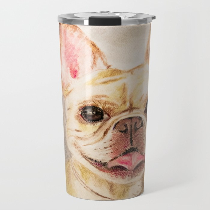 700x700 Pastel Drawing Happy Camper Travel Mug By Dawnglesenerart Society6
