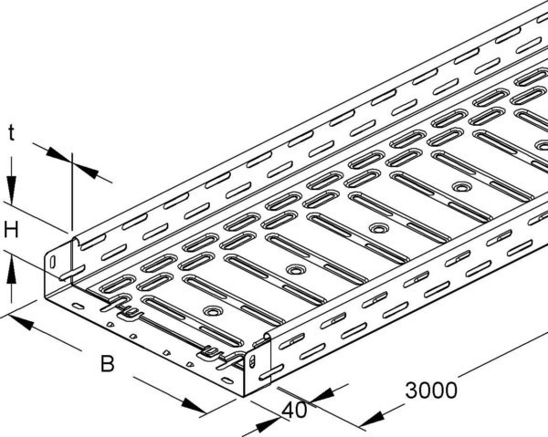 600x479 Niedax Cable Traywide Span Cable Tray Rlv60300 [Rlv 60.300