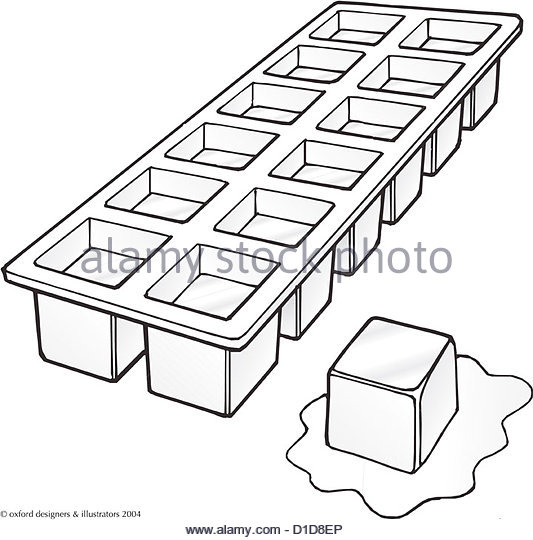 533x540 Collection Of Ice Cube Tray Drawing High Quality, Free