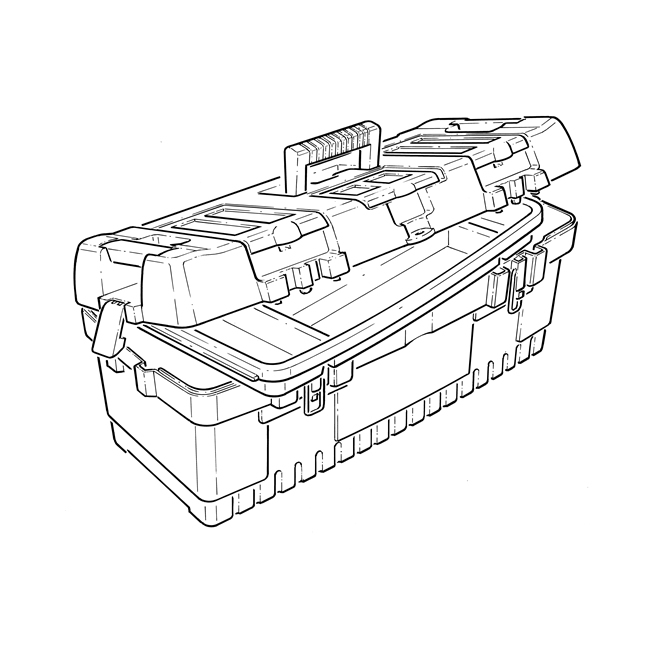 650x650 Tool Box With Tray
