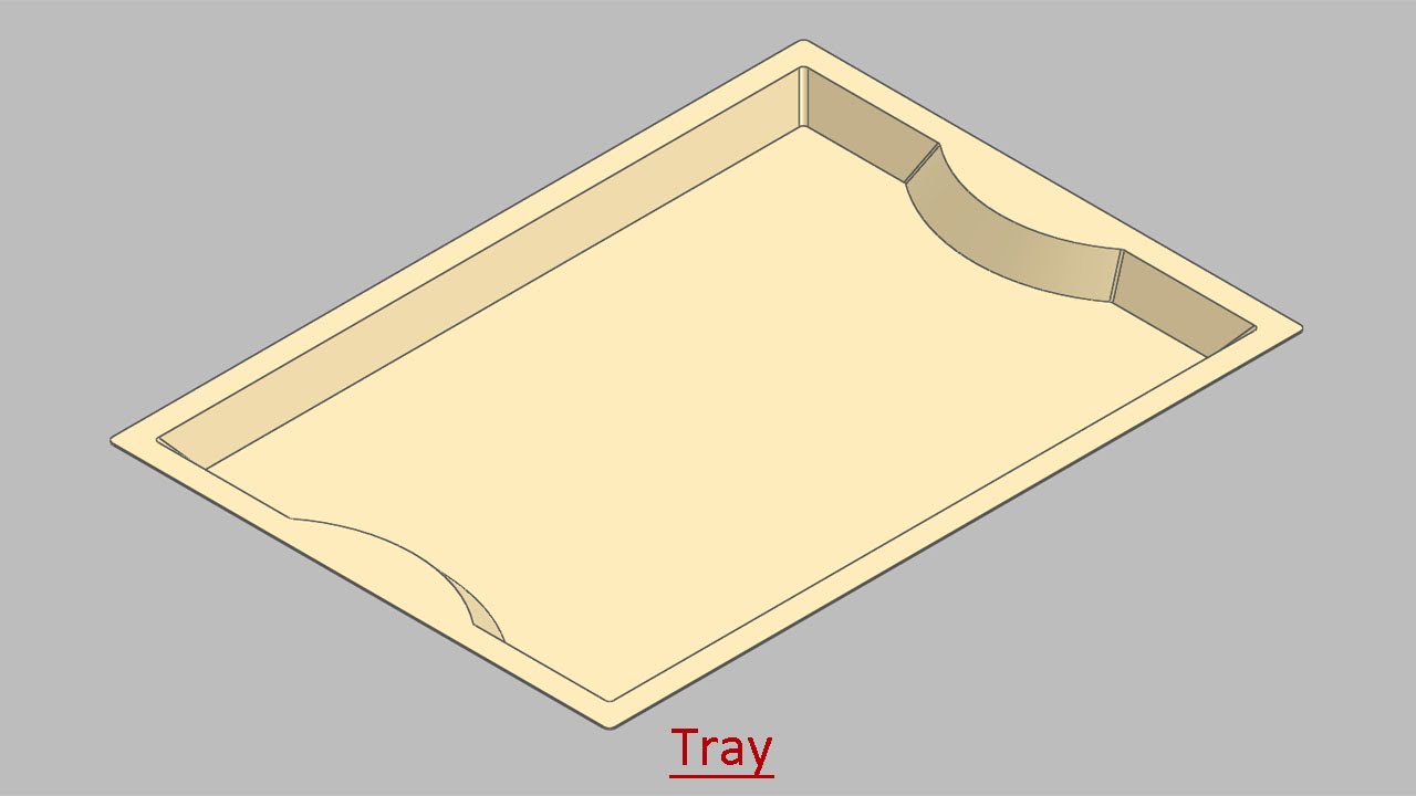 1280x720 Tray (Video Tutorial) Solidworks
