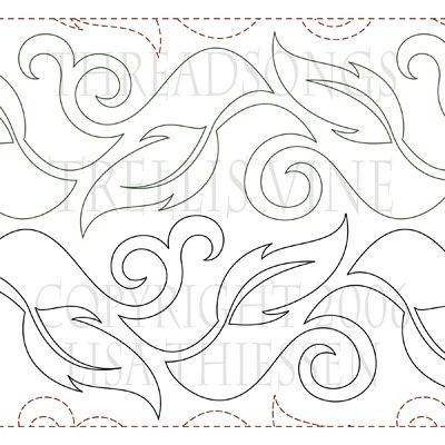 400x400 Trellis Vine Machine Quilting Design Paper Threadsongs