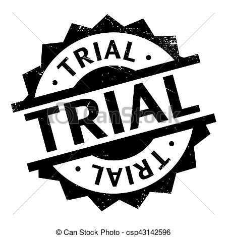 450x470 Trial Rubber Stamp. Trial Stamp. Grunge Design With Dust Stock