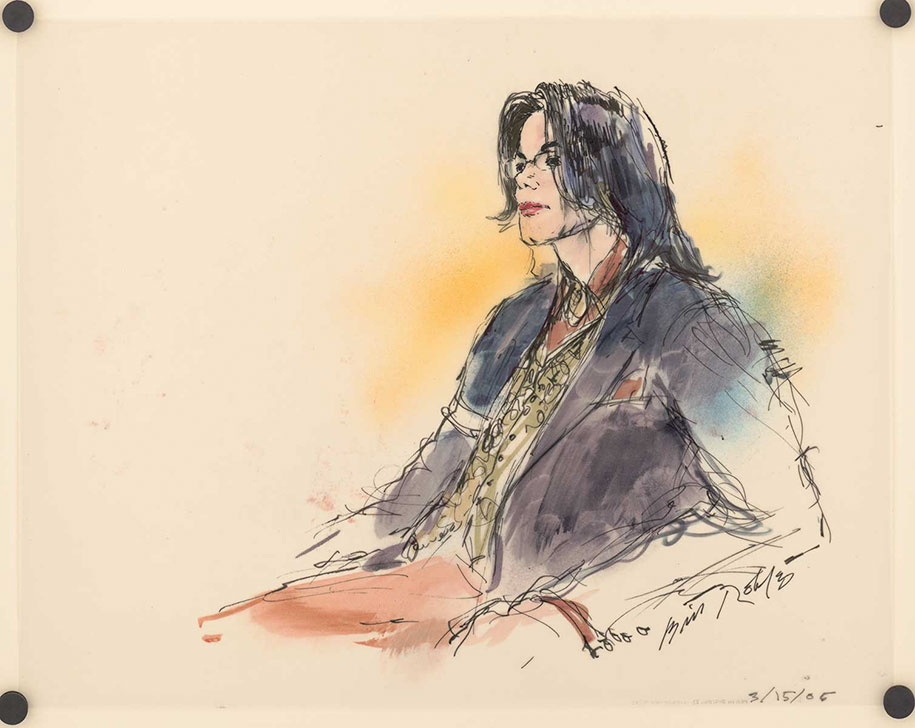 915x728 Rare Courtroom Sketches From Most Infamous Trials Where No