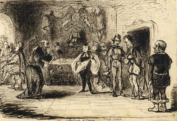 599x408 J.d. Croome, Merchant Of Venice Trial Scene