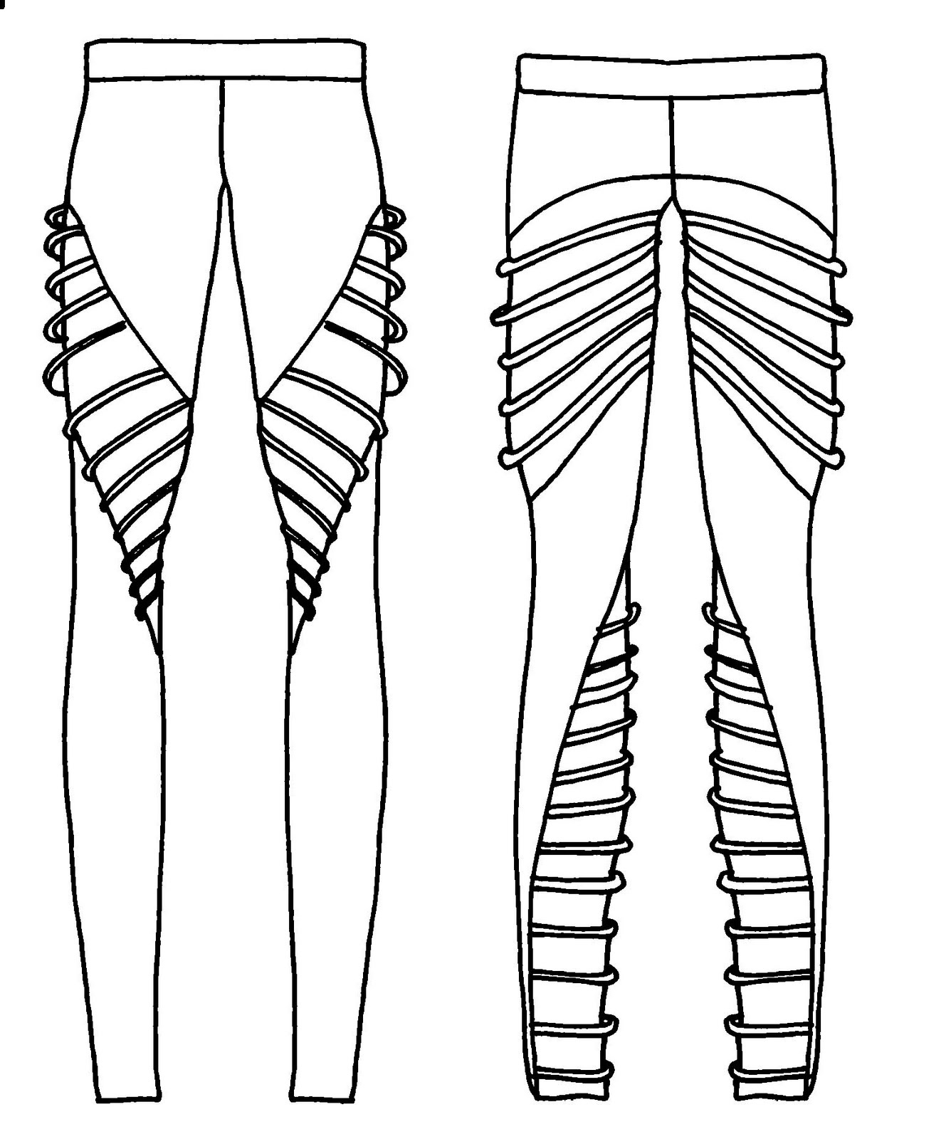 1336x1600 Moncler Trousers Working Drawing