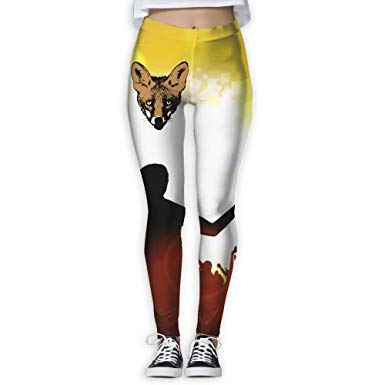 385x385 Drawing Fox Face Women Long Yoga Trousers