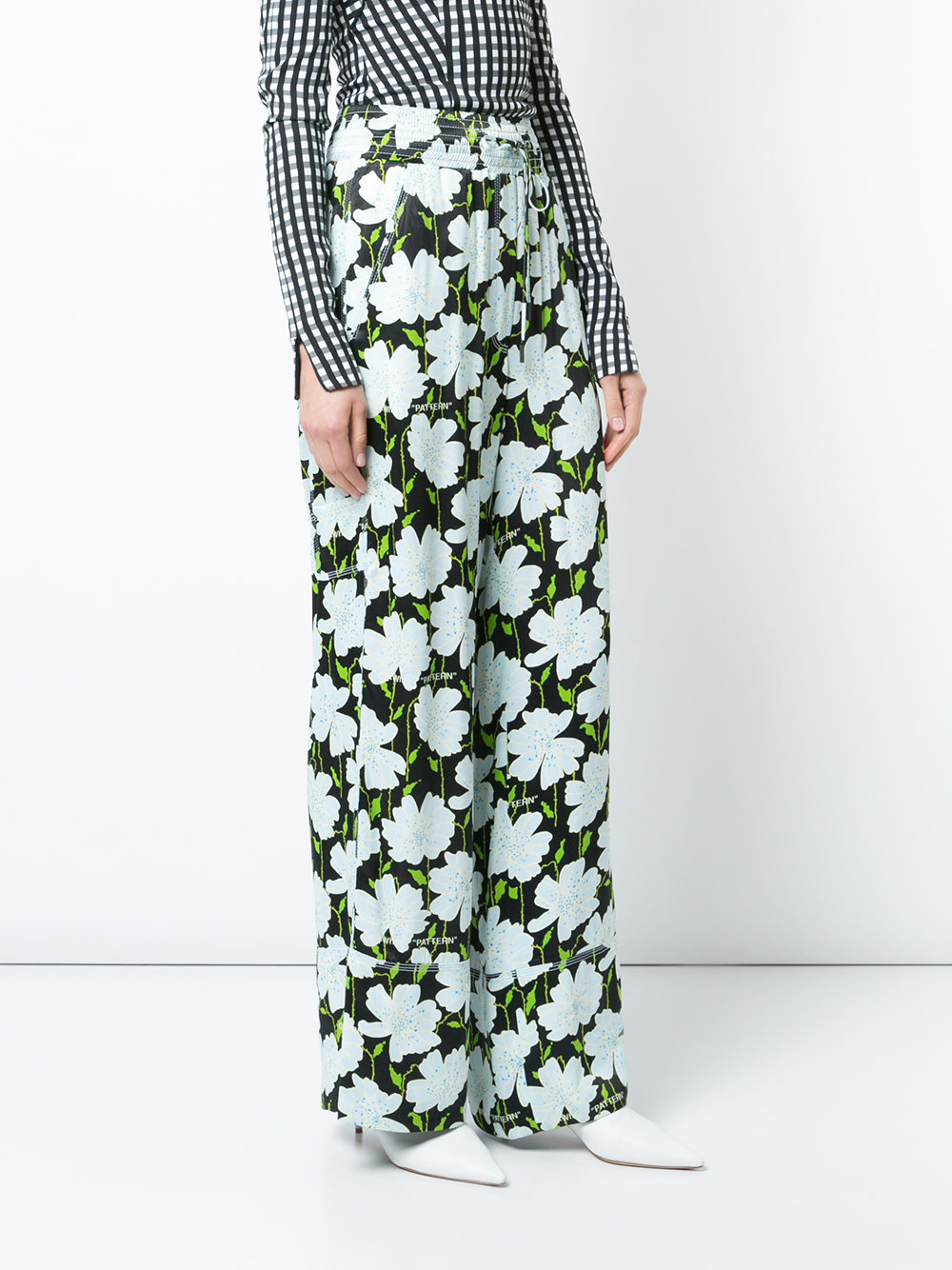 1000x1334 Off White Femme Floral Print Trousers Multi The Milan