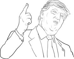 236x190 Print How To Draw Donald Trump Step 0 Coloring Pages Pins