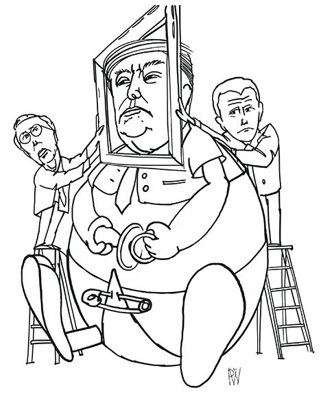 468x582 Trumpaby Huey Mash Up Drop Cloth