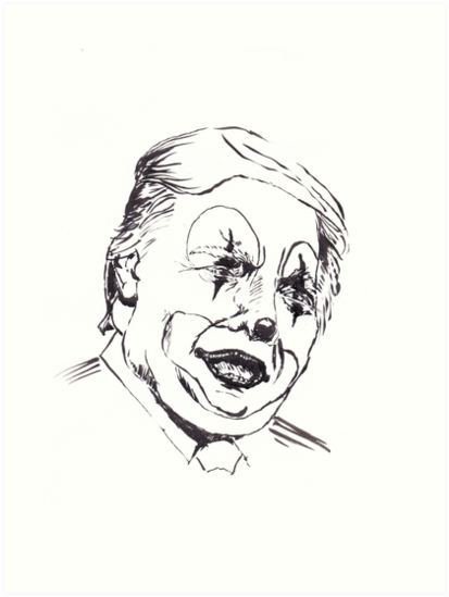 413x549 Collection Of Trump Clown Drawing High Quality, Free