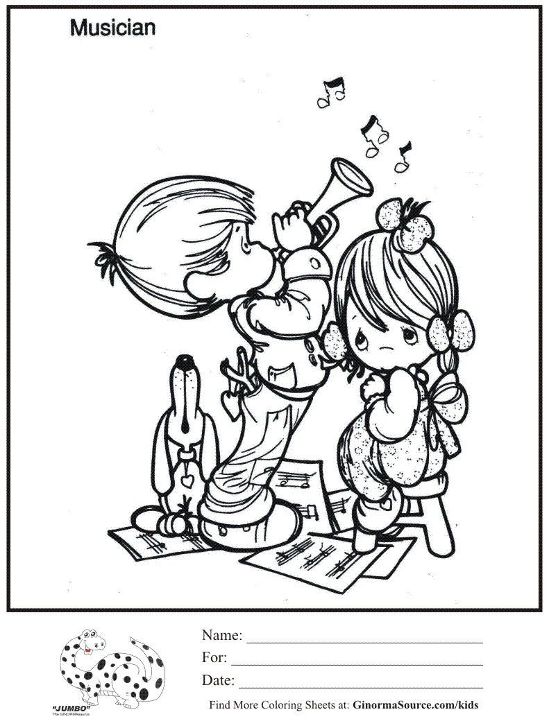 791x1050 Trumpet Coloring Page Fresh Kids Coloring Page Musician Precious