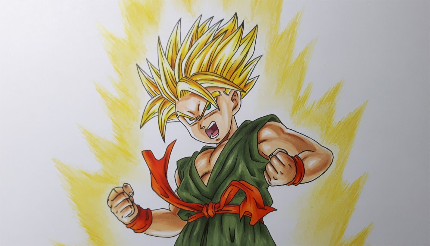 1428x816 Drawing Kid Trunks Super Saiyan