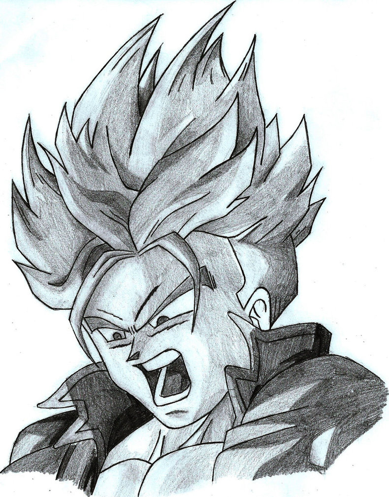790x1010 Future Trunks Drawing By B36one
