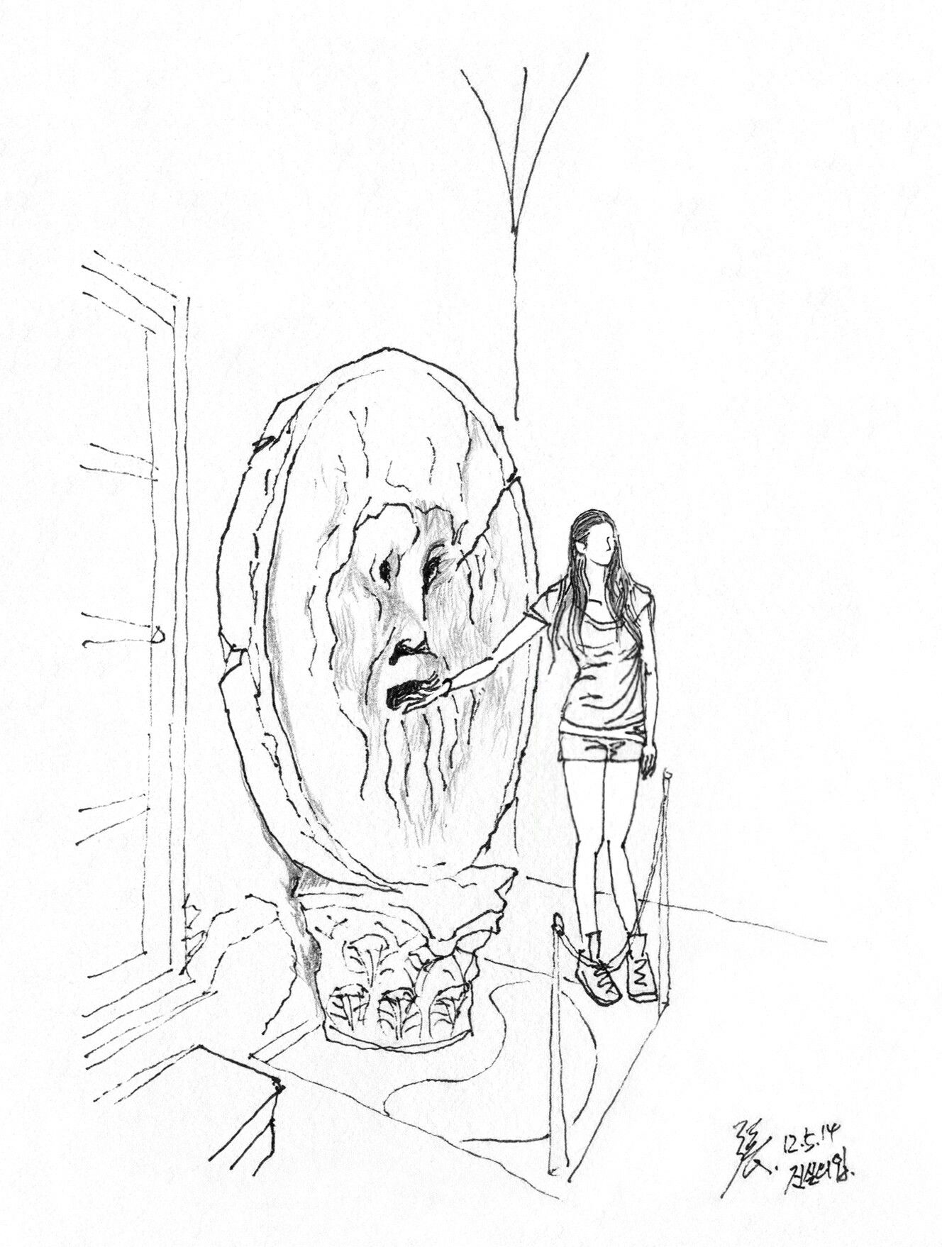 1328x1758 Mouth Of Truth @ Rome, Italy, 20120514 Sketch By Youngdong Jang