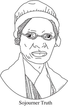220x350 Sojourner Truth Realistic Clip Art, Coloring Page And Poster By