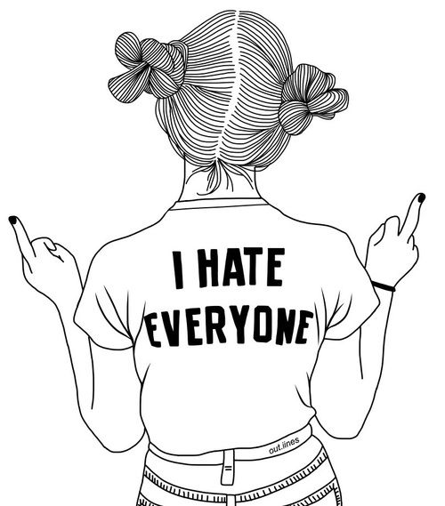 500x569 Outline, Drawing, And Tumblr Image Printables