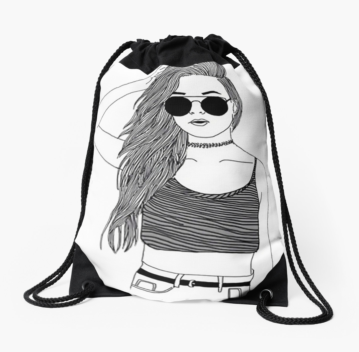 1435x1404 Pretty Tumblr Girl Merch Drawstring Bags By Youtubemugs Redbubble