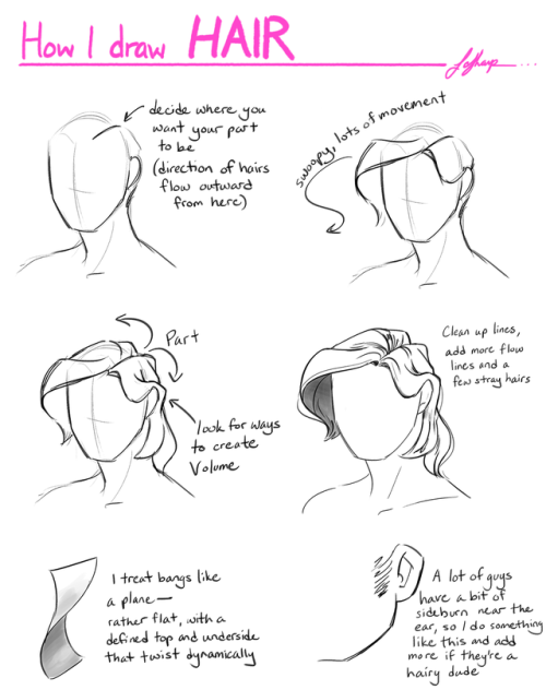 500x632 Hair Drawing Tutorial Tumblr