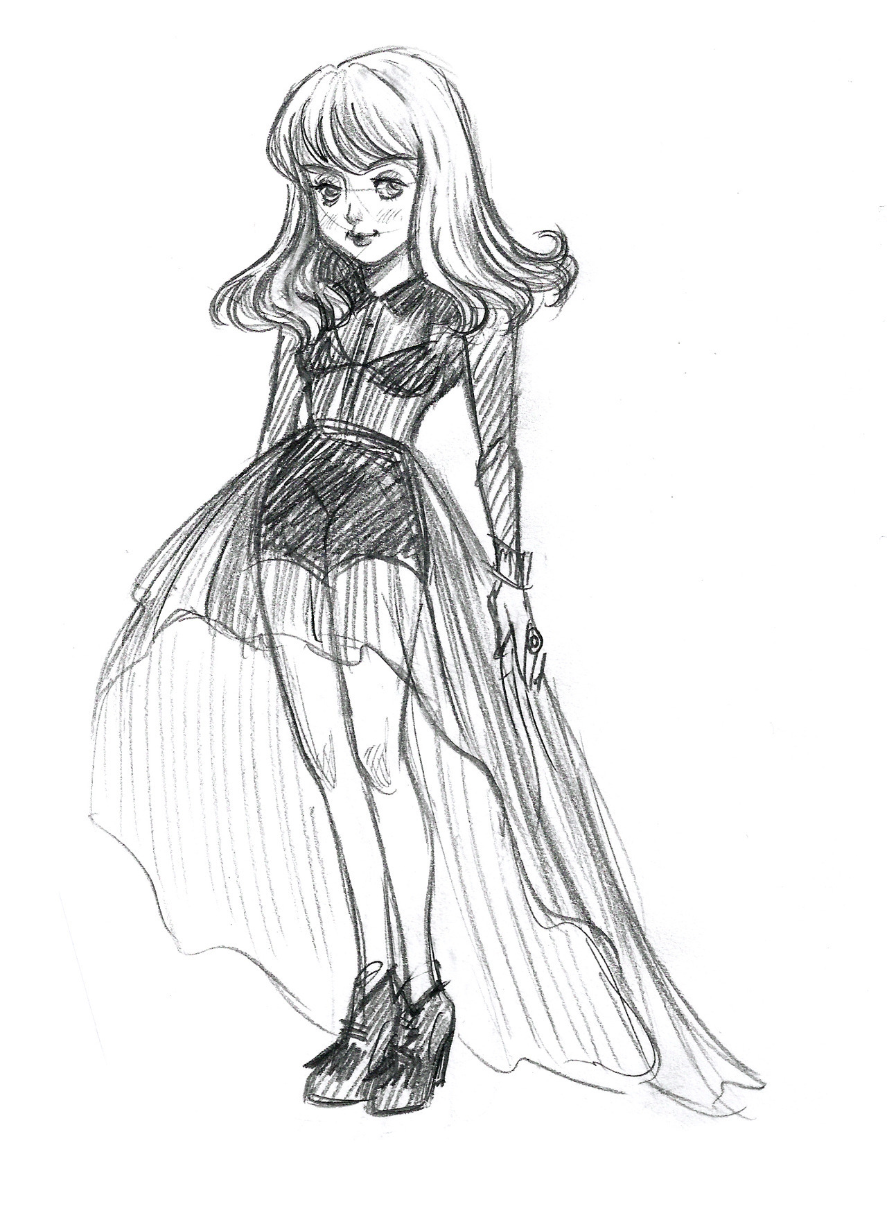 1280x1756 Hipster Girl Sketches Tumblr. Outline Of Hair Tumblr