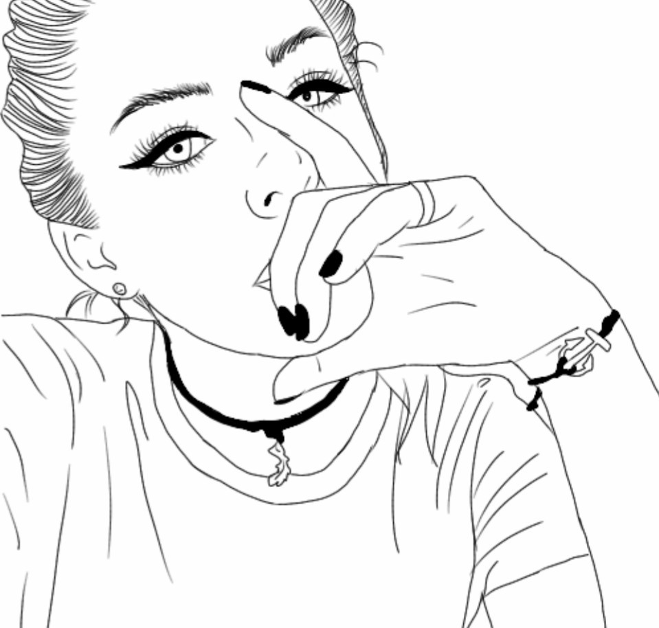 Tumblr Hipster Girl Drawing at GetDrawings | Free download