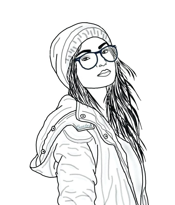 720x846 Tumblr Girl Coloring Pages Hipster Coloring Pages Elegant Cartoon