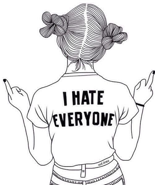 500x596 Hate, Outline, And Tumblr Image Outlines