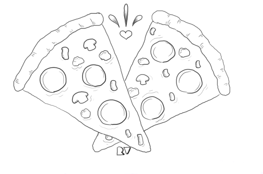900x596 Collection Of Pizza Drawing Png High Quality, Free Cliparts