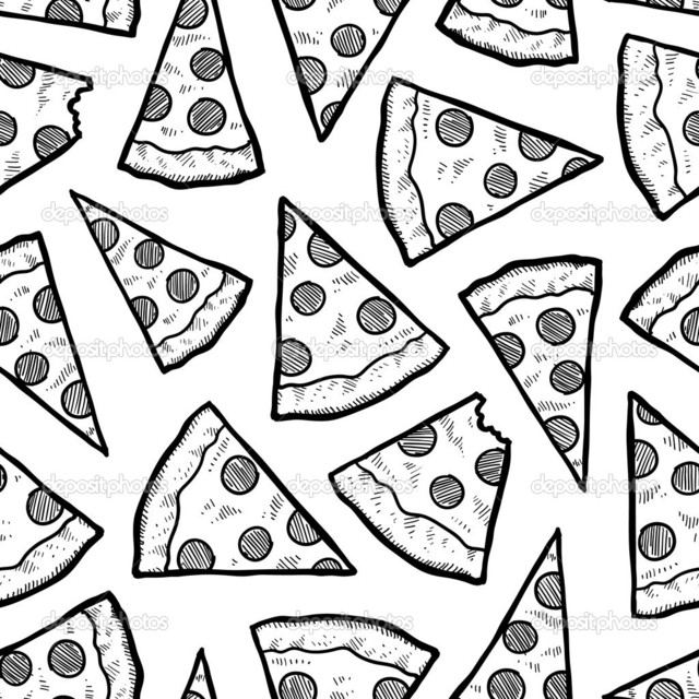640x640 Collection Of Tumblr Pizza Drawing High Quality, Free