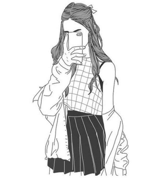 610x720 Best 33 Outlines Ideas On Girl Drawings, Drawing Girls