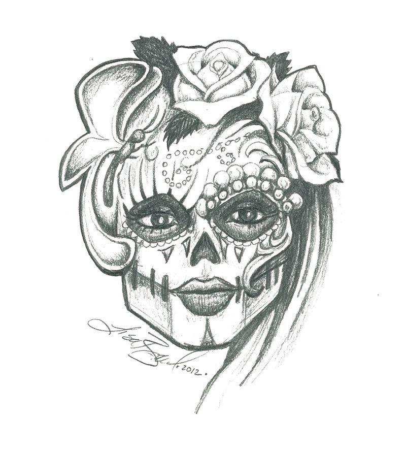 800x888 Sugar Skull Drawing Tumblr Request As Print Drawing