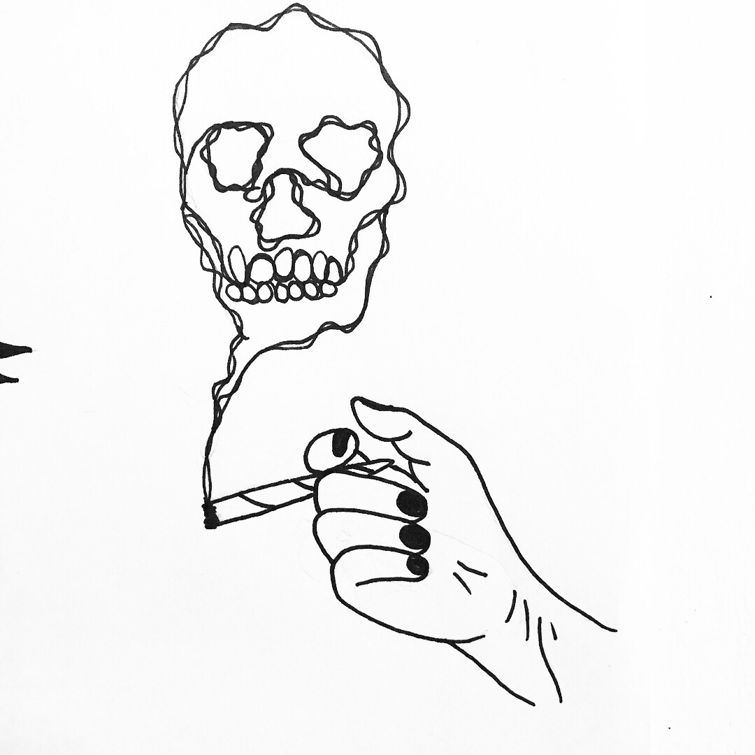 Tumblr Skull Drawing at GetDrawings | Free download
