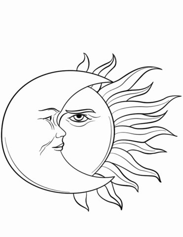 371x480 Sun And Moon Coloring New Tumblr Sun And Moon Coloring Pages