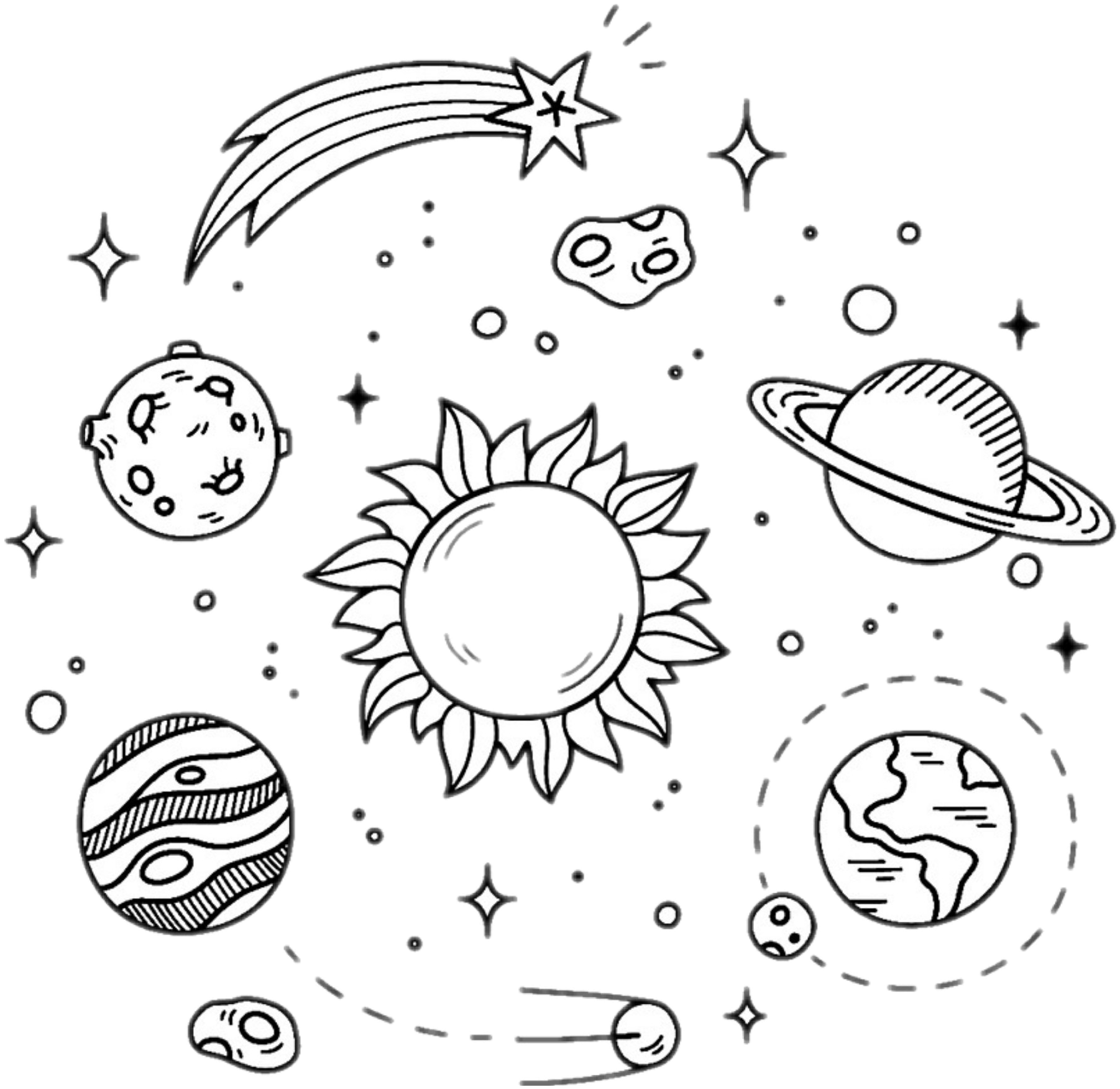 1802x1752 Sticker Space Starremixit Sun Tumblr Galaxy