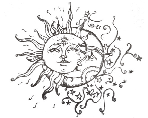 500x400 Cool Hippie Drawings Tumblr Sun And Moon Drawing Tumblr